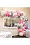 5Pcs Pink Silver Transparent Balloon Sequin Balloon Set - 2