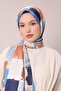 Cobalt Blue Checker Pattern Twill Shawl - 3