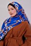 Cobalt Blue Chain Twill Shawl - 3
