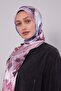 Dusty Rose Mixed Leaf Pattern Indian Silk Shawl - 2