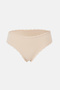 Ecru-Powder-Mink Women's 3-Piece Flat Hipster Panties with Lace Detail at Waist and Legs - 2