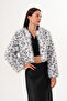 Crop Boy Basic Collar Feather Jacket - 4
