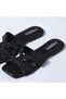 Sapphire Handcrafted Chic & Comfort Rhinestones Women Flat Sandal Non-Slip For Day-To-Night Wear