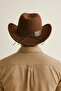 Men's Cowboy Western Style Leather Detailed Vintage Hat - 5