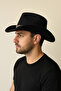 Men's Cowboy Western Style Leather Detailed Vintage Hat - 4