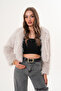 Crop Boy Basic Collar Feather Jacket - 5
