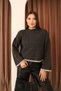 Swc Women's Crew Neck Hair Braid Detailed Sweater