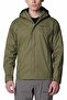 Men's Brand Logo Full Zipper Waterproof Green Raincoat Suitable for Winter Use 153389
