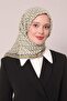 وشاح ناعم بنمط متعرج باللون الأخضر الزيتي