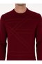 Dark Burgundy Slim Fit Wool Blend Crew Neck Knitwear Sweater 50311869-Vr175 - 6