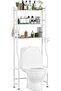 AriseWork 3-Tier Over The Toilet Storage with Paper Holder, Metal Bathroom Organizers and Storage fo
