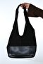 Avos Black Suede Genuine Leather Women's Shoulder Bag - 5