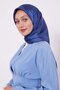 وشاح حريري بنمط البقلاوة باللون الأزرق الداكن
