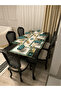 Premium |   Love Birds Green Series – 25 Piece American Service & Runner Table Set – for 6 People - 8