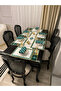 Premium |   Love Birds Green Series – 25 Piece American Service & Runner Table Set – for 6 People - 4