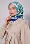 وشاح ناعم بنمط تجريدي باللون الأزرق الداكن - 2