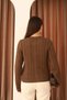 Swc Women's Hair Braid Detailed Buttoned Cardigan - 5