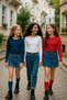 3-Pack Super Pack Indigo/White/Red Children's Long Sleeve T-Shirt Girls - Boys Unisex 100% Cotton - 2