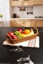 Hasır 700792 Medium Rectangular Fruit Bowl Bread Basket with Handles