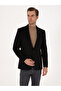 Black Slim Fit 100% Cashmere Flannel Jacket 50314254-Vr046 - 3
