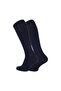 Travel Socks, 43-46, 65% Cotton, Below the Knee, Navy Blue