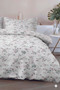 Pampas Double 100% Cotton Duvet Cover Set - Plum