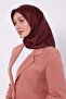 وشاح حريري بنمط البقلاوة باللون العنابي الداكن