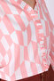 Women's Powder Collar and Ruffled Front Long Sleeve Blouse with Elastic Sleeves Arm-25Y001015 - 3