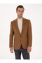 Camel Slim Fit 100% Cashmere Flannel Jacket 50314254-Vr015 - 3