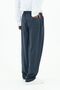 Double Pleated Elastic Wide Leg Baggy Navy Blue Trousers up to 10XL - 3