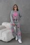 Women's beaded and embroidered loose fit knit sweater and pants top and bottom set - 7
