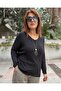 Italian Necklace Ribbed Knitwear Black - 4