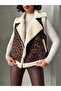 Plush Vest - Brown Black |   Vmf1828 - 4