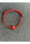Red Satin Rope Anklet with Heart Detail Adjustable - 3