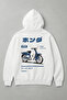 Blue Engine Print Oversize Unisex Sweatshirt - 2