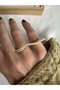 خاتم ذهبي مموج على شكل إصبع السمان - 4