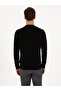 Black Slim Fit 100% Cotton Quarter Turtleneck Knitwear Sweater 50318950-Vr046 - 5