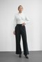 Women's Thick Stretchy Wide Leg Ribbed Palazzo Pants - 2