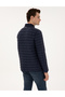 Navy Blue Quilted Basic Coat 50313921-Vr033 - 5
