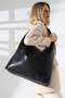 Women's Black Large Bag Shoulder and Hand Bag - 2