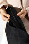 Black Suede Women's Bag Large Size Zippered Shoulder and Shoulder Bag - 8