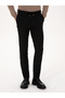 Black Slim Fit Waist Lace-Up Canvas Trousers 50308731-Vr046 - 2