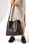 Brown Women's Bag Large Size Shoulder and Arm Bag - 7