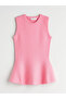 Nevavm Oval Collar Peplum Knitwear Blouse with a Difference - 5