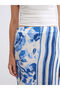 Esvab • Modern & Distinctive Floral Slit Satin Skirt with Zipper at the Waist - 4