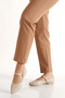 Single Strap Lightweight Comfortable Stylish Business Office Daily Buckle Detailed Cream Colored Women's Shoes Ballet Flats - 4