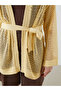 Lcwaikiki Classic Shawl Collar Openwork Women's Knitwear Cardigan - 3