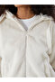 Hooded Oversize Women's Plush Jacket (W5) - 3