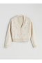 V Planting Flower Embroidery Women's Knitwear Cardigan for Style Enthusiasts from Uzg Store - 6