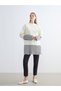 Peak New Season Boat Neck Patterned Women's Knitwear Tunic - 4